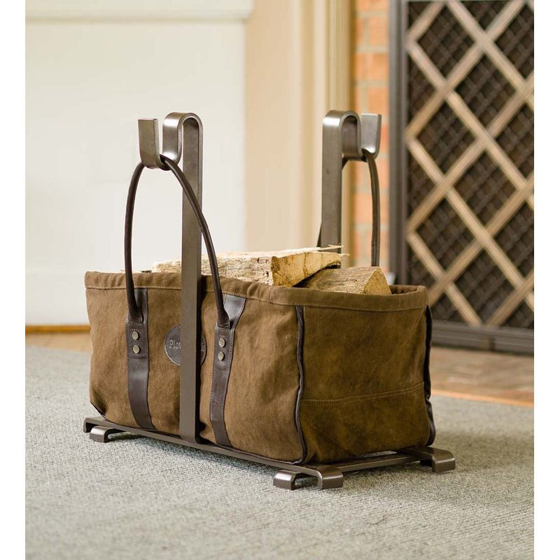 Plow & Hearth Heavy Duty Canvas Firewood Log Carrier & Reviews